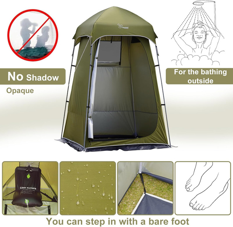 Outdoor Camping Shower Tent Easy Setup Privacy Tent Changing Room Portable Camp gallery