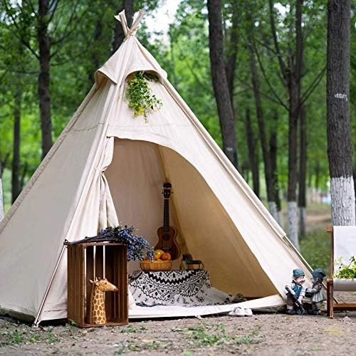 Free Space Outdoor 100% Cotton Canvas Waterproof Pyramid-Shaped #1591H T5-1
