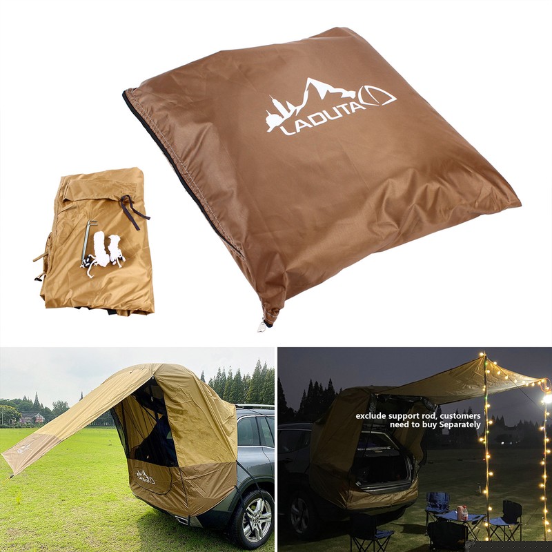 Portable Camping Car SUV Trunk Rear Tent Sun Shelter Rainproof Hatchback Tent US gallery