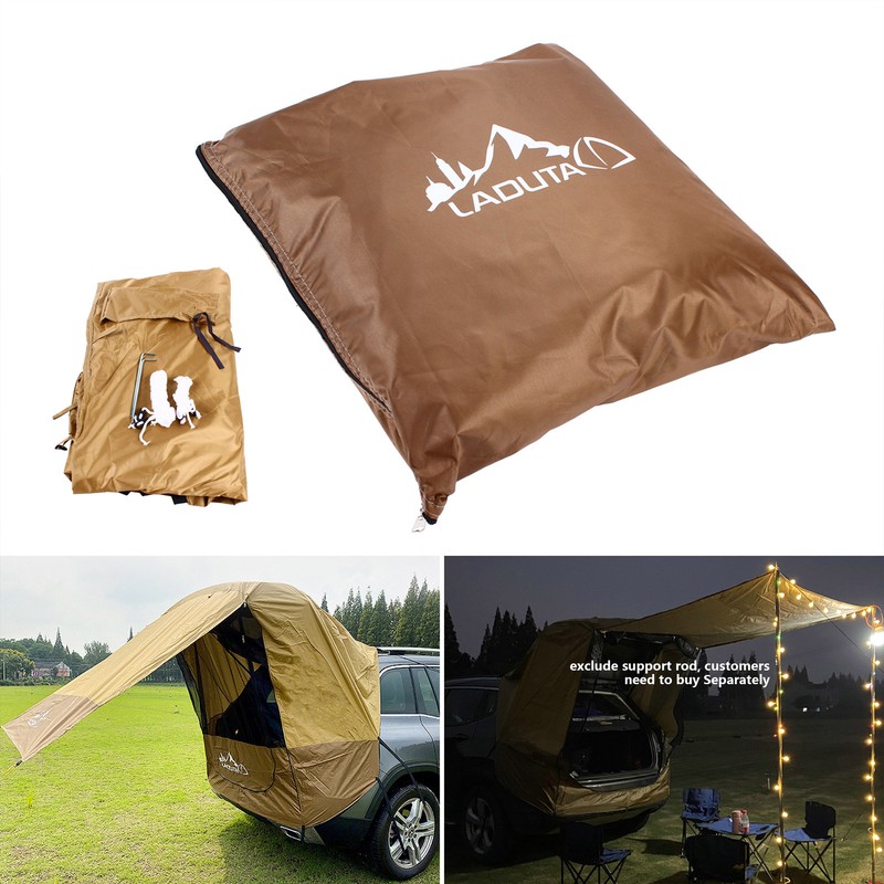 SUV Tailgate Tent with Awning,Waterproof PU 3000 Tailgate Shade Brown Fast Ship gallery