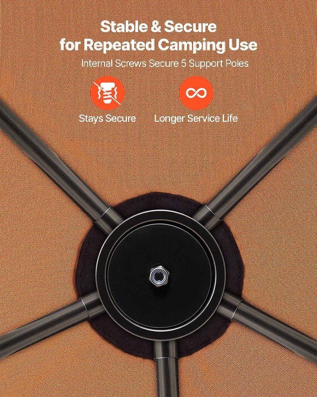 VEVOR Camping Tent 6 Person Instant Cabin Tent Large Family Pop Up Tent Rainfly gallery