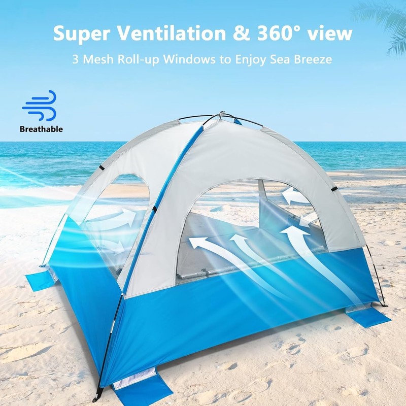 Spacious Outdoor Sun Shelter Tent with Fiberglass Frame for Family Adventures gallery