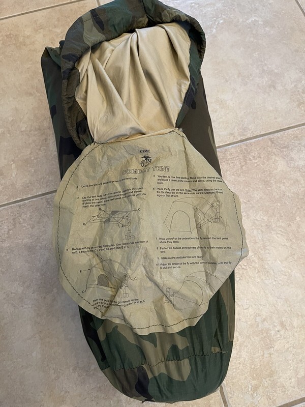 USMC 2 Two Man Combat Tent Eureka/ Diamond Brand/ main tent, poles No canopy. gallery