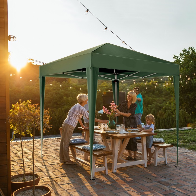 2 x 2m Two Doors&Two Windows Practical Waterproof Right-Angle Folding Tent Green gallery