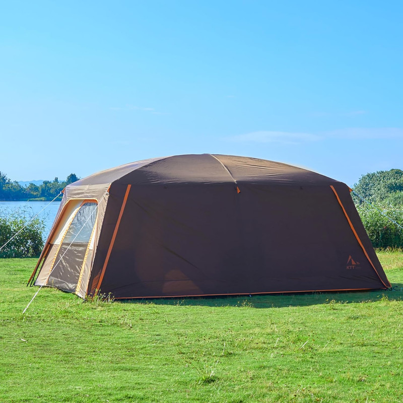 Extra Large Tent 12-14 Person,Family Cabin Tents,2 Rooms,Straight Wall,2 Doors 4 gallery