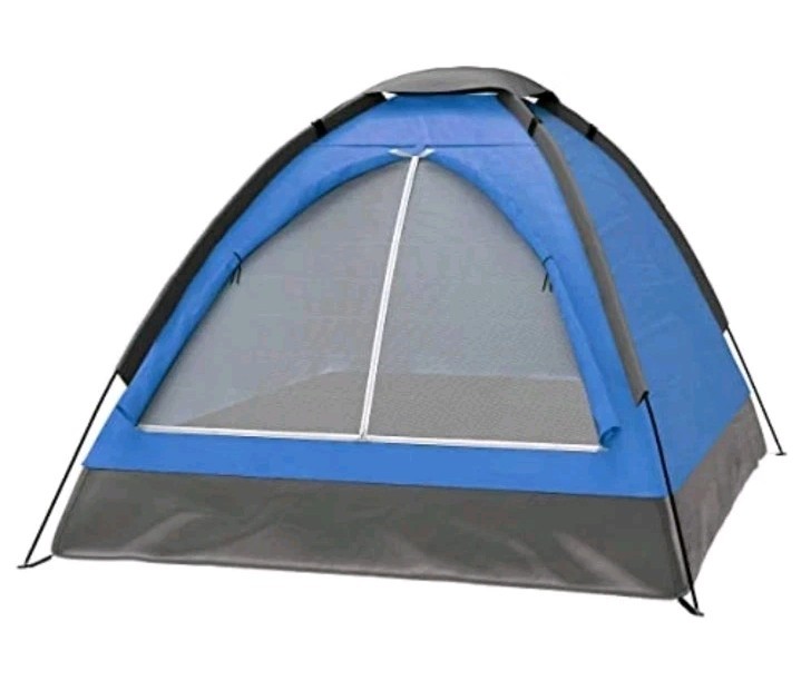 2-Person Wakeman Outdoors Blue 77x50x40″ Camping Tent With Rain Fly & Bag
