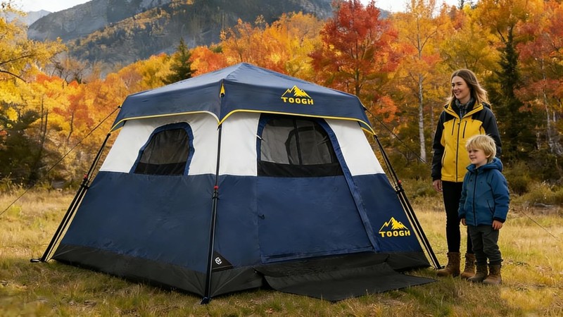 3/4 Person Camping Tent with 1 Door, 4 Windows, and Upgraded Ventilation– Ins... gallery