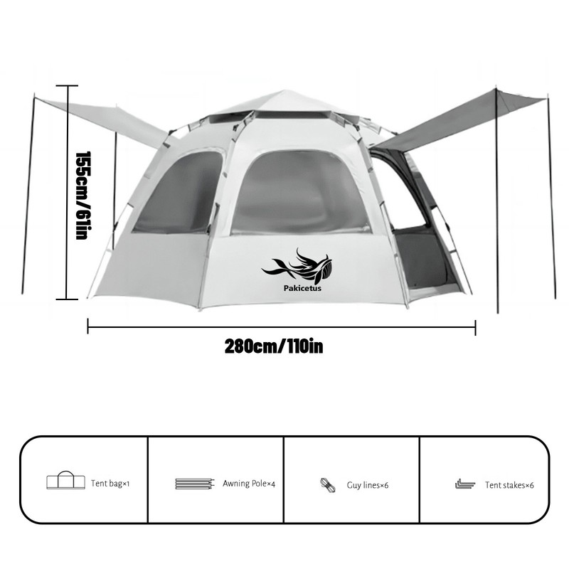 PAKICETUS Pop Up Tent – 5 Models, Easy Set Up Portable