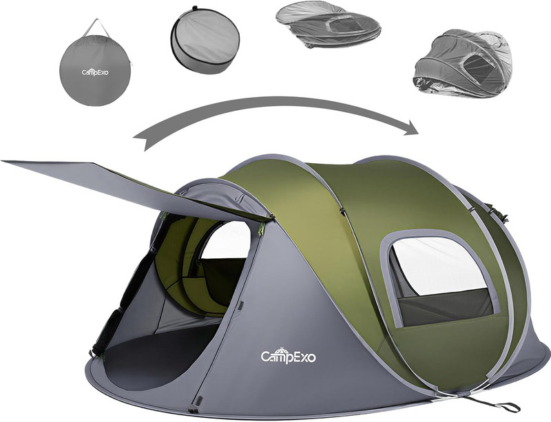 Camping Tent, Pop up Instant Tent for 2-3 Person, Sets up in Just Seconds, Water