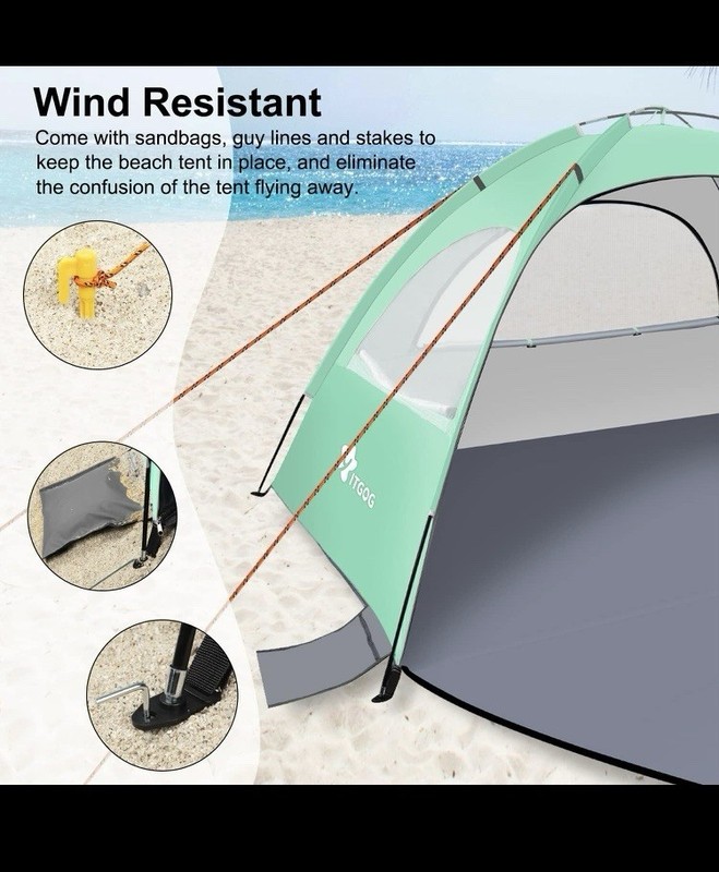 Pop Up Beach Tent Sun Shade Shelter Anti-UV Outdoor Camping Portable Canopy Tent gallery