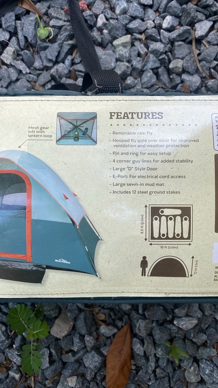 Adventuridge 6-Person Dome Tent, 10ft x 8.5ft New In Box gallery