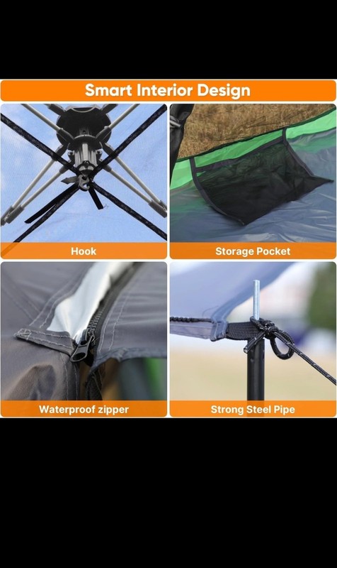 blue outdoor camping tent by GOLABS, water proof, multiple windows, very cozy gallery