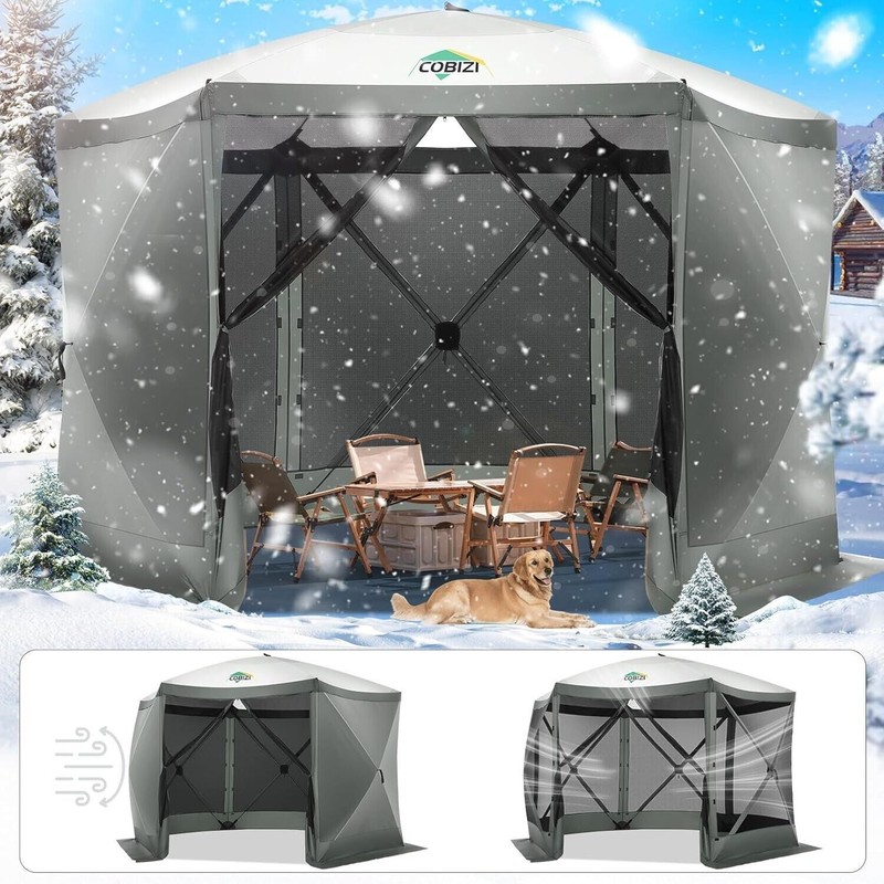 8x8FT~12x12FT Pop up Gazebo Screen House Tent for Camping, Outdoor Hub Tent ,NEW gallery