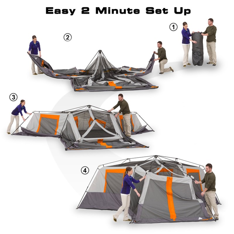20' X 18' 12-Person 3-Room Instant Cabin Tent with Screen Room, 56.5 Lbs gallery