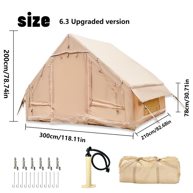 Pakicetus 4-8 Person Summer Glamping Inflatable Tent