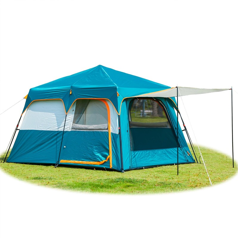 Large Tent 6-8 Person,Family Cabin Tents,Instant,2 Rooms,3 Doors and 3 Window…