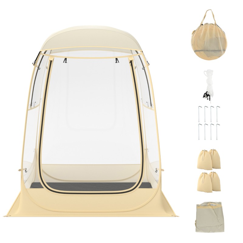 4.2 x 4.2 FT Instant Pop up Tent Weatherproof Shelter Sports Tent for 1-2 People