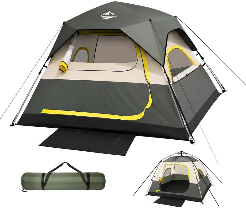 Tent 4 Person Tents for Camping – Instant Cabin Tent Setup in 50 Seconds with…