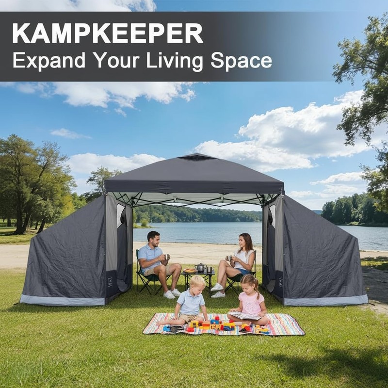 2 Person Canopy Side Tent, Camping Tent for 10x10 Canopies, Easy Up Cube Tent... gallery
