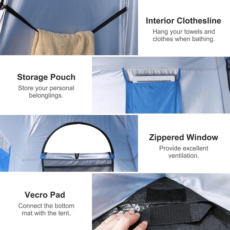 Spacious 2 Room Outdoor Camp Tent - Sun Shelter & Dressing Room with UV Guard gallery