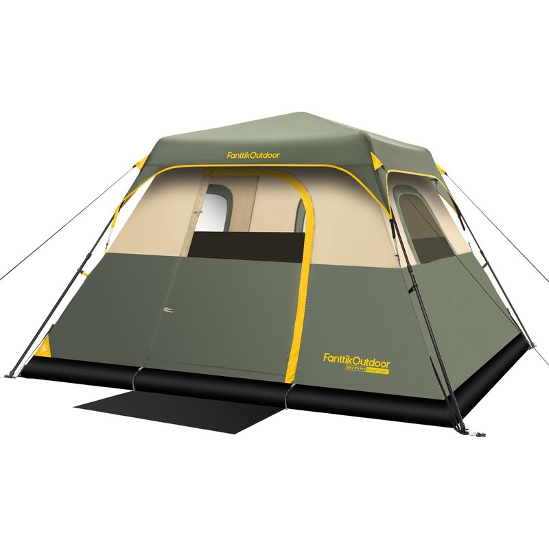 Zeta C4 Pro Camping Tent 4 Person Instant Cabin Tent Setup in 60 Seconds with…