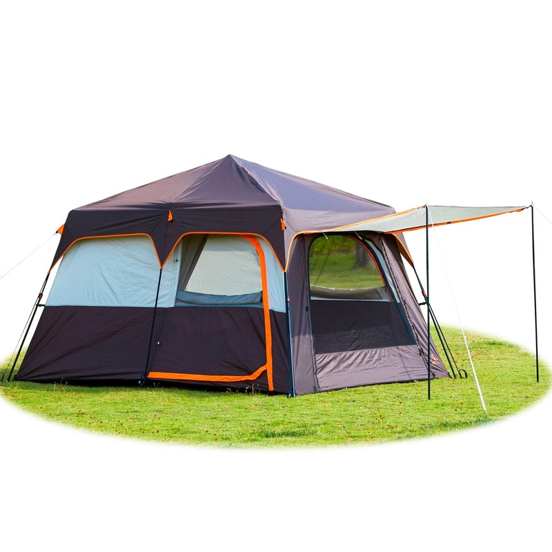 Large Tent 6-8 Person,Family Cabin Tents,Instant,2 Rooms,3 Doors and 3 Window…