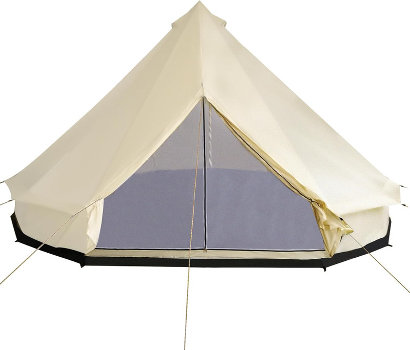 10-Person Yurt Tent Glamping Bell Tent with Spacious Interior, Breathable Waterp