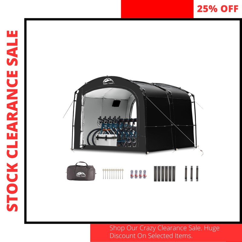 Happy Travel Bike Storage Tent Outdoor 8x7x6.3ft