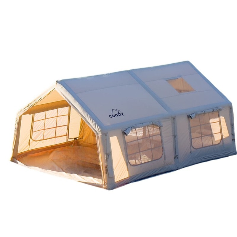 Coody Air Tent Premium Cotton Canvas Family Tent with Integrated Floor 142″x189″