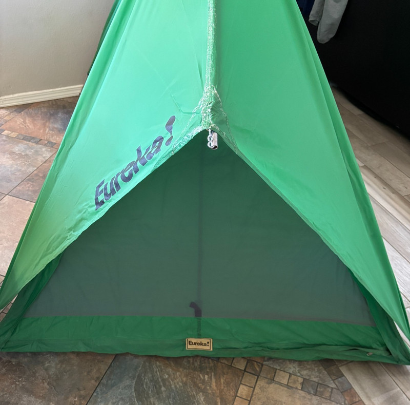 Eureka Timberline 2 Nylon A-Frame Tent Green / Beige Vintage – 2-Person Used