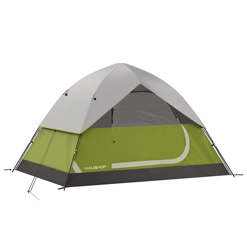 HAUSHOF Portable 4-Person Dome Tent Removable Rain-Fly 3 Season Camping Tent USA