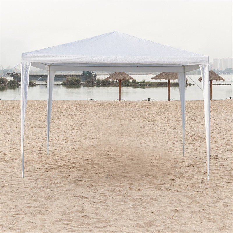 White 10x10ft Waterproof Pop Up Tent with Spiral Frame gallery