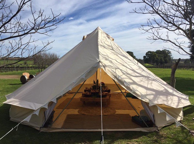 4Season Bell Tent Outdoor Oxford Hiking Waterproof Cotton Tent Hunting 5M 16ft gallery