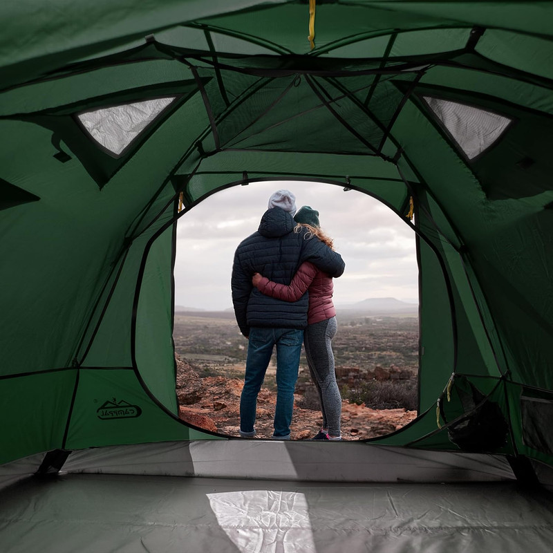 2-3 Person Backpacking Tent with Double Door 2 Vestibule, Waterproof Windproof L gallery