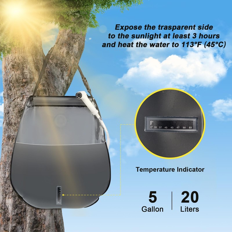 Portable Camping Privacy Tent, Outdoor Shower Tent Kit with 5 Gallon Shower B... gallery