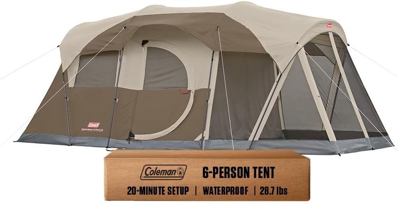 Coleman WeatherMaster Camping Tent Screened Porch PFAS
