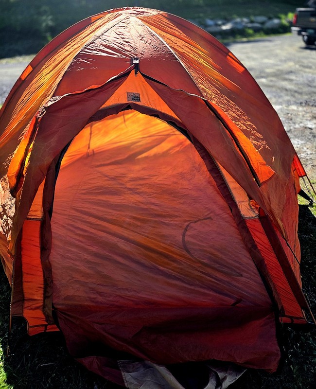 Vintage Orange High Sierra Dome Tent By HBIE, 2 Person W/ Rain Guard