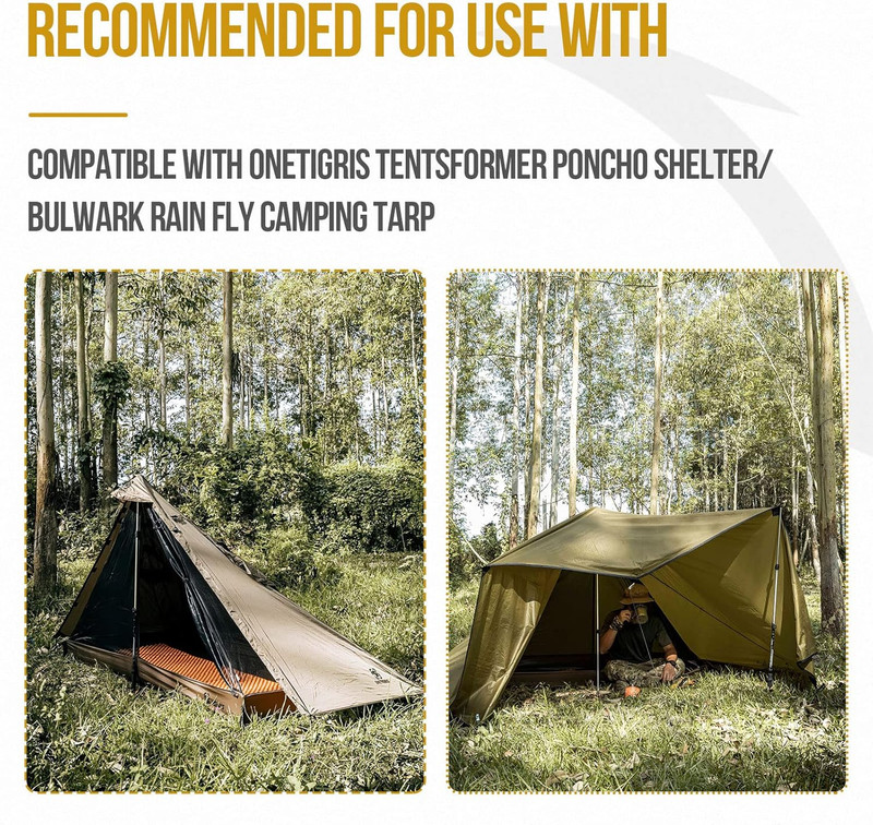 Mesh Teepee Tent, Ultralight 1 Person Screen Room with Waterproof Floor, Outdoor gallery