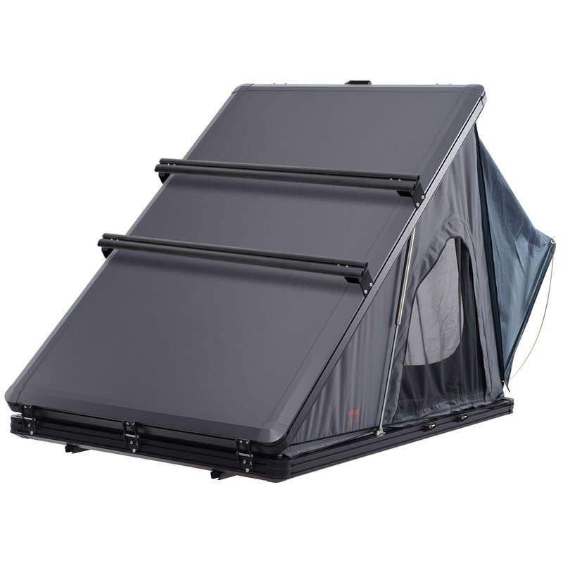 Triangle Hard Shell Rooftop Tent W/ Ladder for SUV Jeep Pop-Up Camper