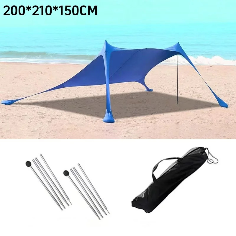 200*210*150CM Family Beach Tent Beach UV Protection Canopy Tent for 3-4 Person O gallery