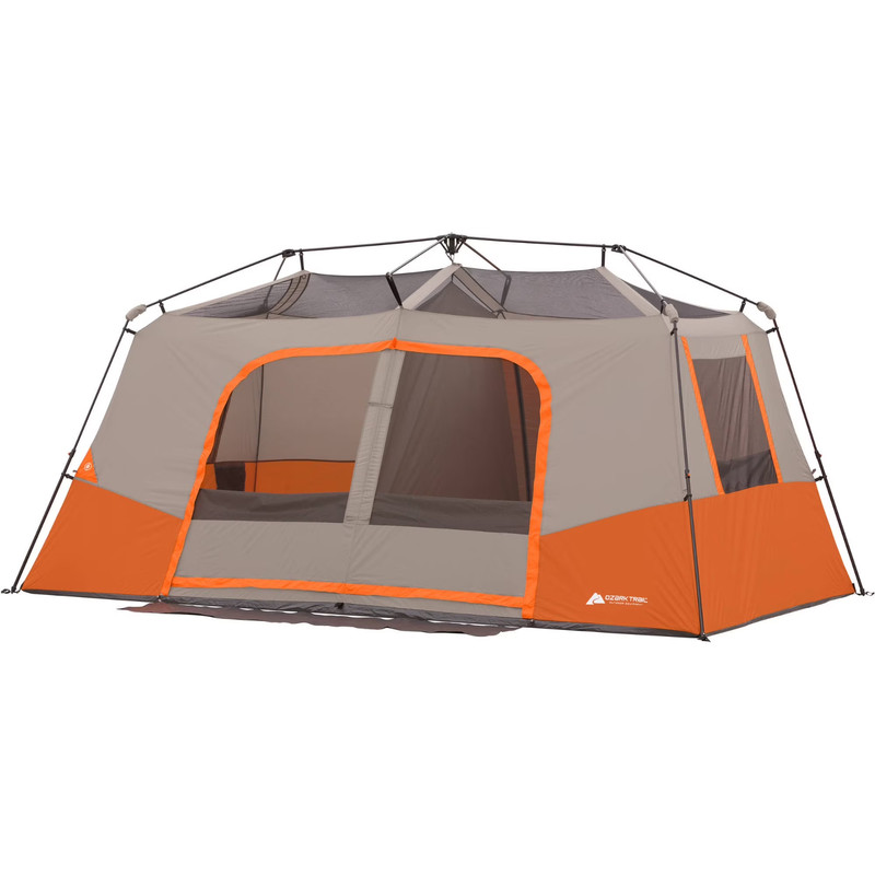 Tienda Casa de Campaña Camping Grande 11 Personas 3 Cuartos Instantanea Naranja gallery