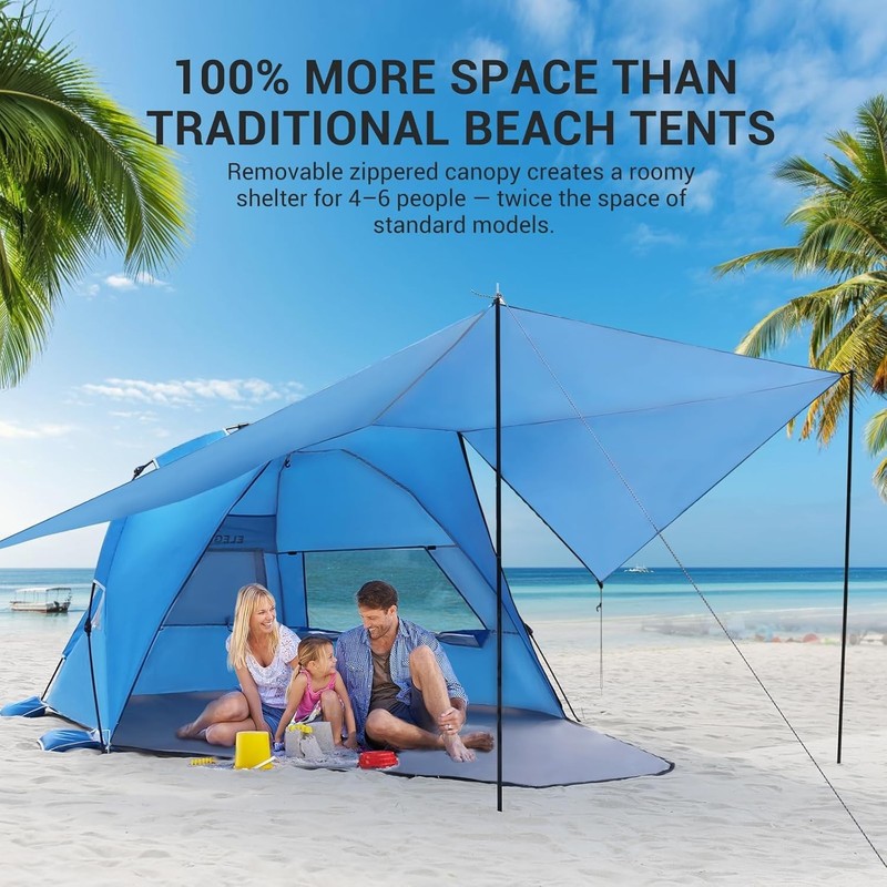 Versatile Beach Tent & Sun Shelter with Wind Resistance – Perfect for Outdoors gallery