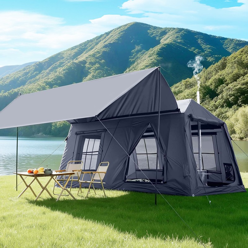NAIZEA Inflatable Camping Tent for 8-10 Person Blow up Tent 4 Season Air Tent XL gallery
