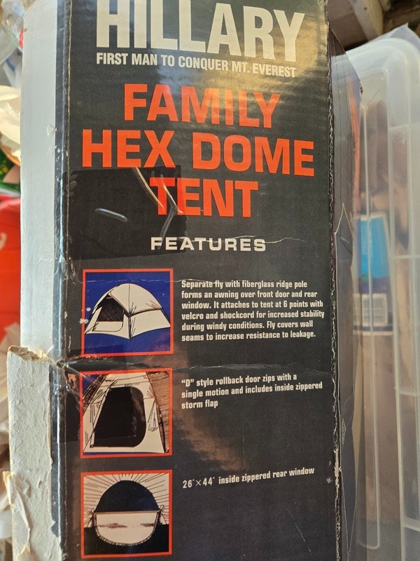 Sears Hillary Hex Dome Tent 10x12x6 sleeps 5, maybe used once, vintage
