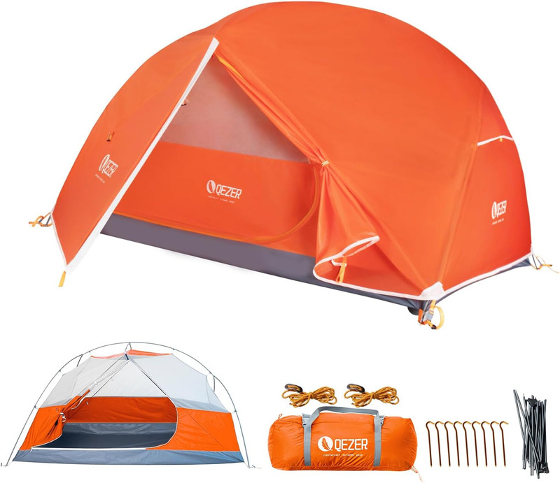 Camping Tent 1/2 Person Tents Windproof Portable Adults Tents for Camping Hiking