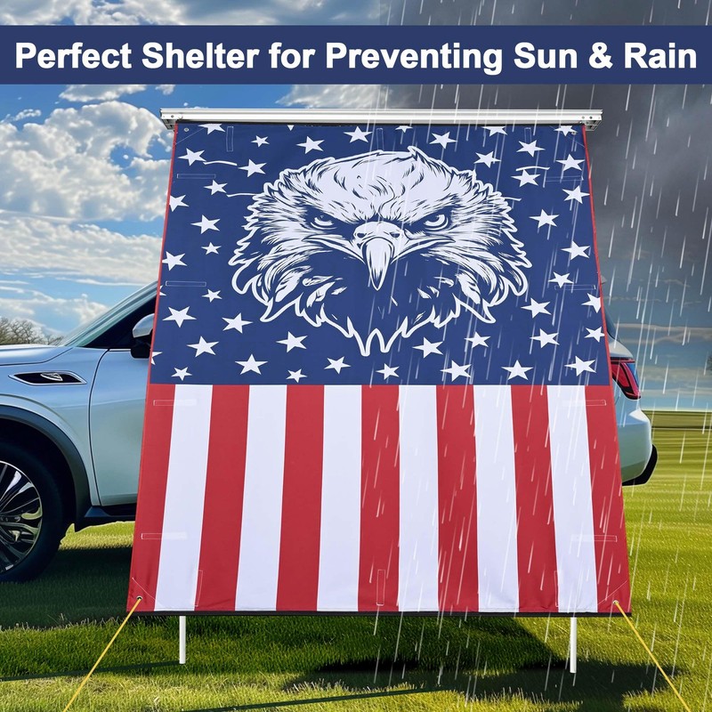 AplusChoice 4.6x6.6 Ft Side Wall for Car Side Awning Rooftop Tent Outdoor gallery