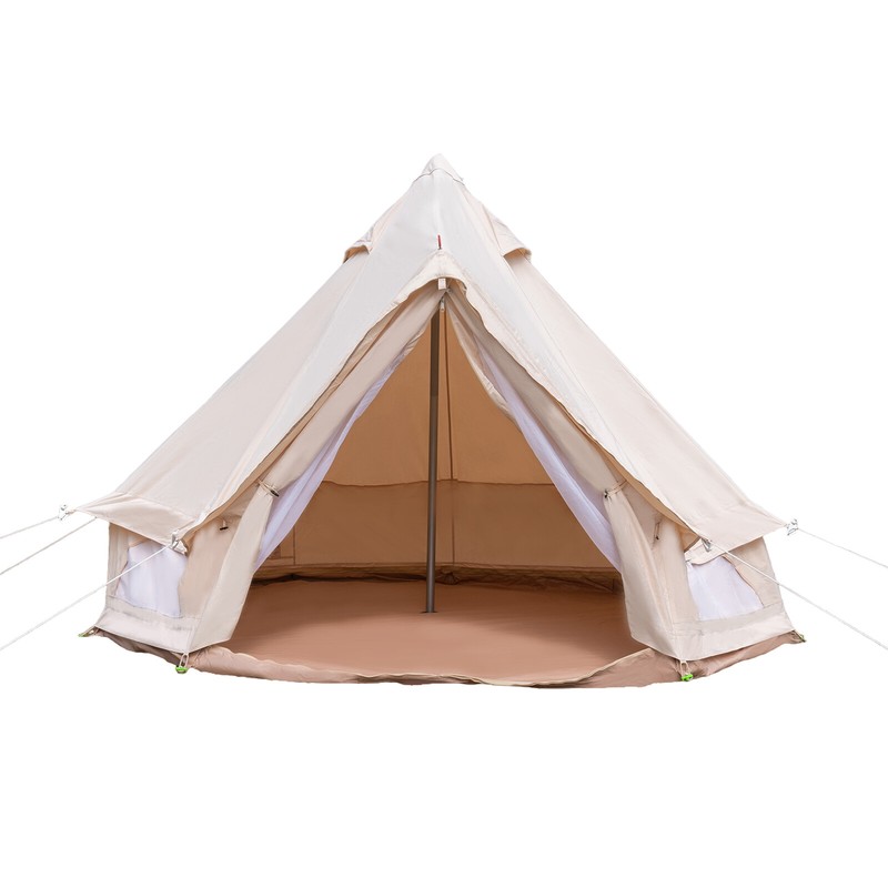 Luxury Glamping Tent All Year Living Polyester Cotton Bell Tent 3m Waterproof gallery