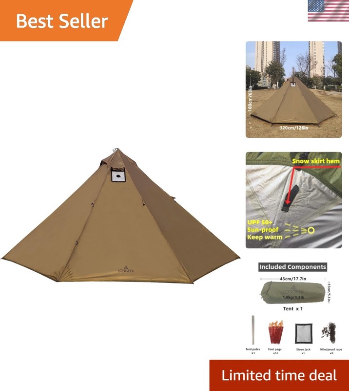 Spacious Ultralight Teepee Tent – Ideal for Camping & Outdoor Adventures