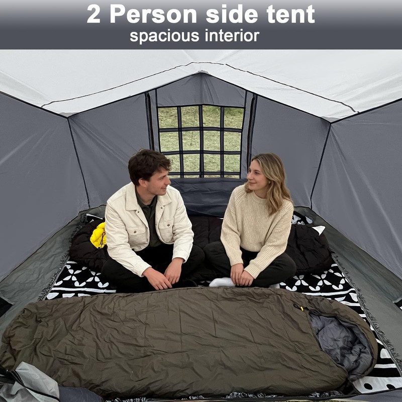 2 Person Canopy Side Tent, Camping Tent for 10x10 Canopies, Easy Up Cube Tent... gallery