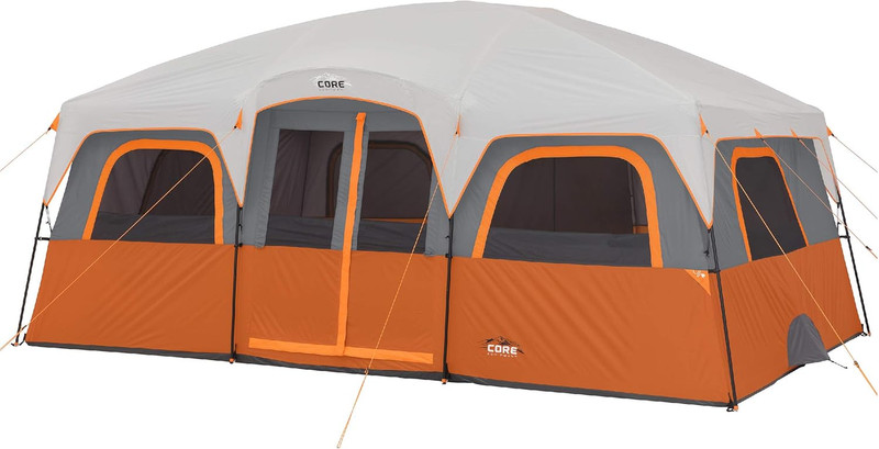 CORE Tent for Family Camping | 10 Person / 11 Person / 12 Person Large Multi Roo